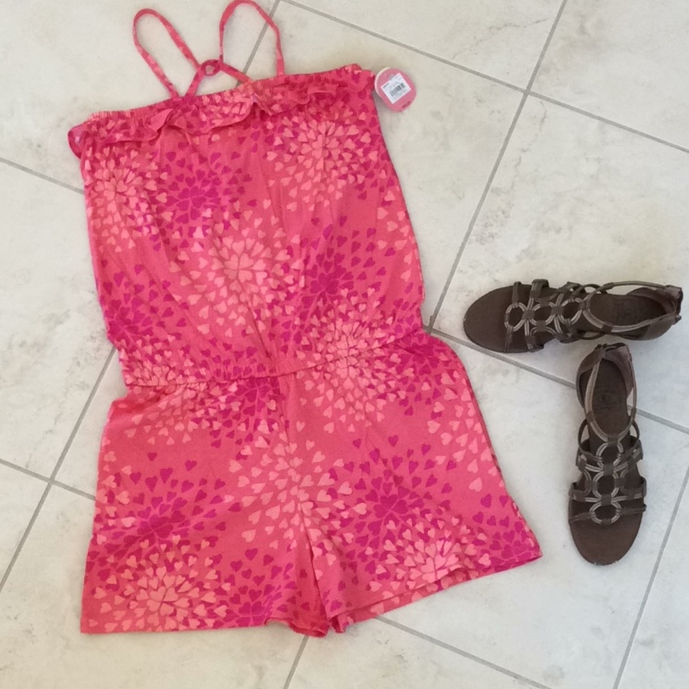 SO SIZE 16  GIRL’S RUFFLE X-BACK ROMPER